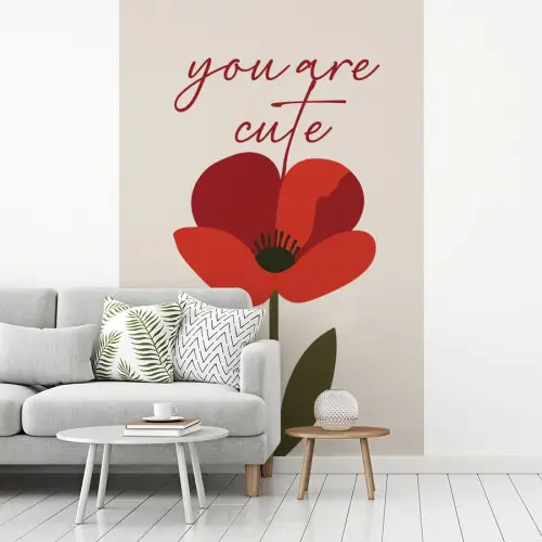 Klaproos - Bloem - Rood - Valentijn fotobehang vinyl groot -woonkamer