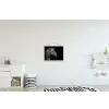 Zebra - Zwart - Wit - Portret - Dieren textielposter latten blank klein -kinderkamer