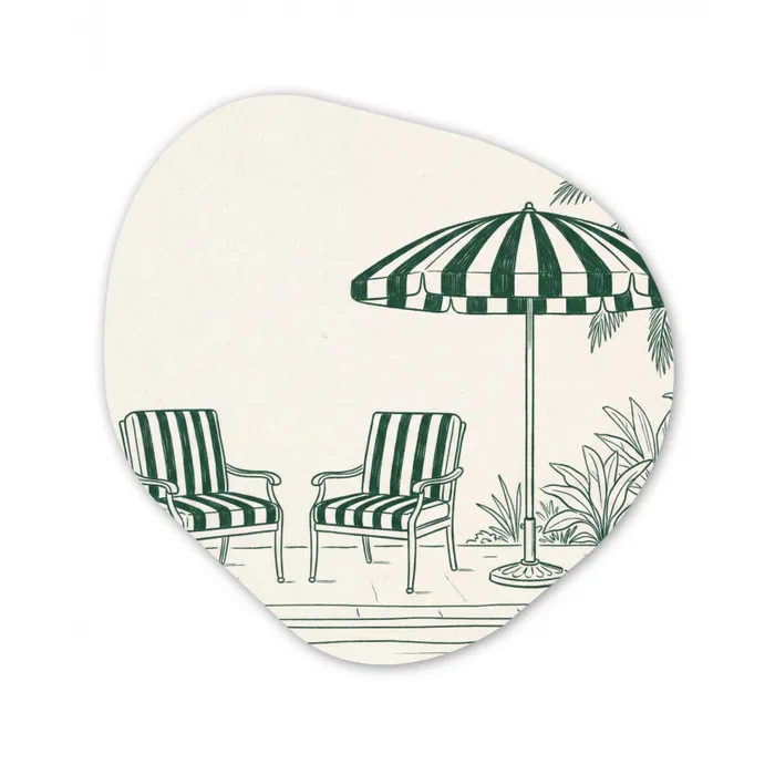 Terras - Illustratie - Groen Wandcirkel Organisch Forex 3mm klein -3d