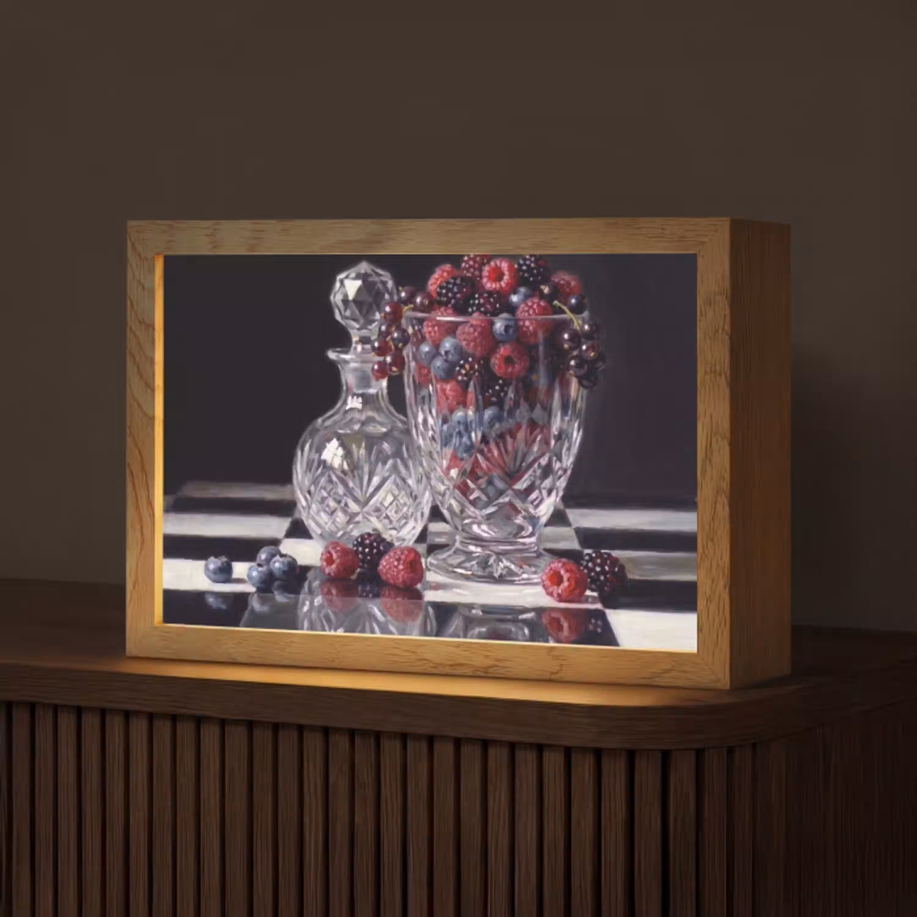 Bessen - Kristal - Stilleven Light Box met kabel (Tafellamp) klein -z3d_website