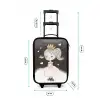 Verlegen prinses met bloem Kinderkoffer - Zwart klein -productfoto_formaten