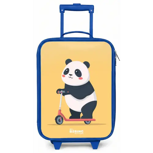 Panda - Step - Geel Kinderkoffer - Blauw klein -zz3dotto