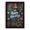 Feestelijk - Kerstgroet - Kleurrijk fotolijst zwart zonder passe partout klein -3d