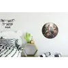 Papegaaien - Vogels - Natuur - Bloemen Wandcirkel aluminium klein -kinderkamer