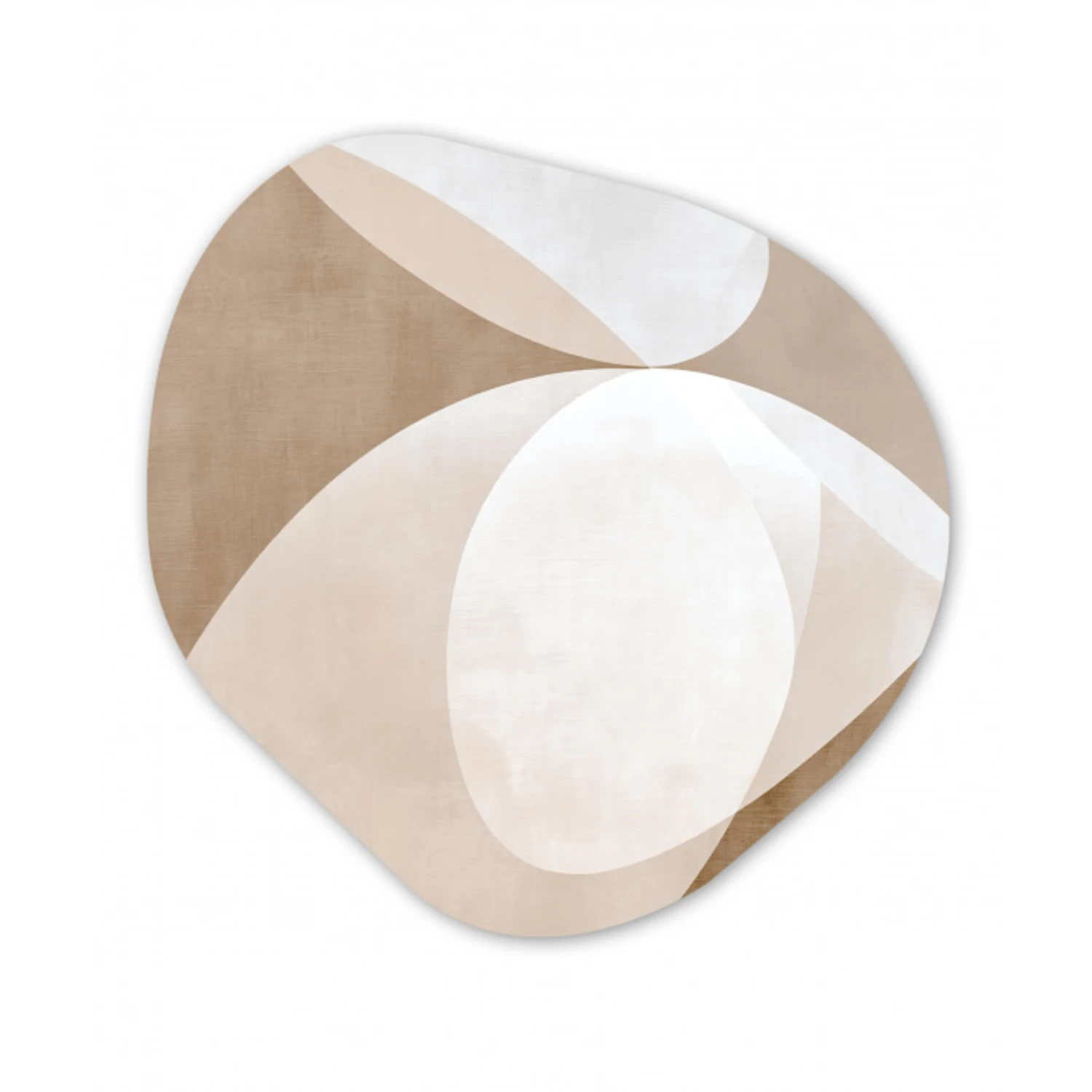 Ovale vormen - Transparant - Zachte overgang Wandcirkel Organisch Forex 3mm klein -3d