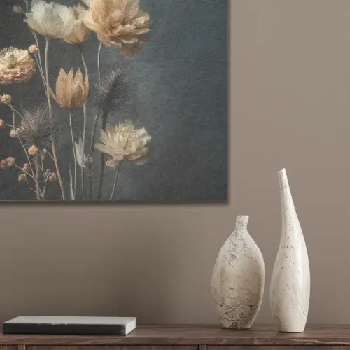 Boeket - Bloemen - Licht - Zwart PET vilt klein -sfeer6_closeup