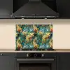 Geel - Bloemen - Groen - Bladeren keuken achterwand spatscherm klein 900 -sfeer1