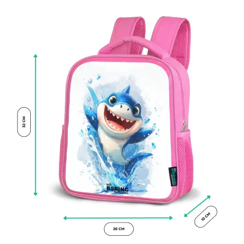 Haai - Tanden - Water Kinderrugzak - Roze middel -productfoto_formaten