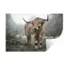 Schotse Hooglander - Bos - Mist - Koe - Dieren - Natuur Muursticker klein -3d