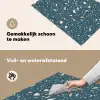 Terrazzo -  Patroon - Kleurrijk - Diep blauw Inductie beschemer met haakjes klein 777 -ky-schoon-nl