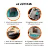 Patroon - Ruiten - Blauw Inductie beschermer vinyl 3mm klein 276 -zzzzzzz-td-werking