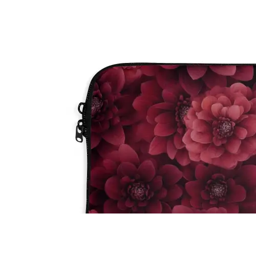 Dahlias - Bloemen - Rood laptophoes neopreen klein 279 -detail