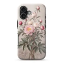 Pioenrozen - Boeket - Roze Toughcase MagSafe Apple iPhone 17 klein -3d