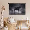 Paard - Magisch - Zwart Wandkleed katoen middel -wsfeer5_kind