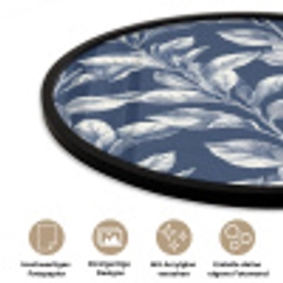 Botanisch - Patroon - Blauw Fotolijst rond zonder passe partout klein 856 -closeup_DE