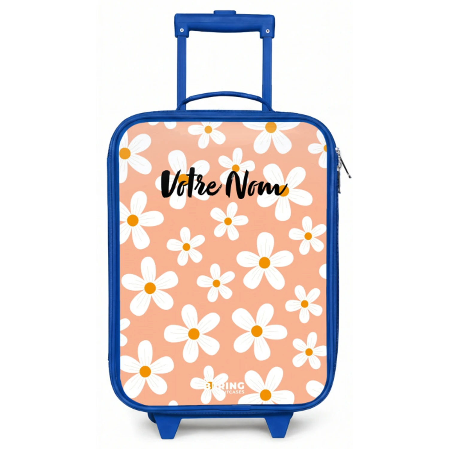 Madeliefjesmania perzik Kinderkoffer - Blauw klein -zz3dotto