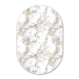 Gouden aders - Marmer - Wit Wandcirkel Ovaal Aluminium middel 839 -3d
