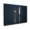 Bestek - Donkerblauw - Goud canvas 2cm klein -z3d