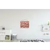 Schelpen - Patroon - Roze textielposter latten blank klein -kinderkamer
