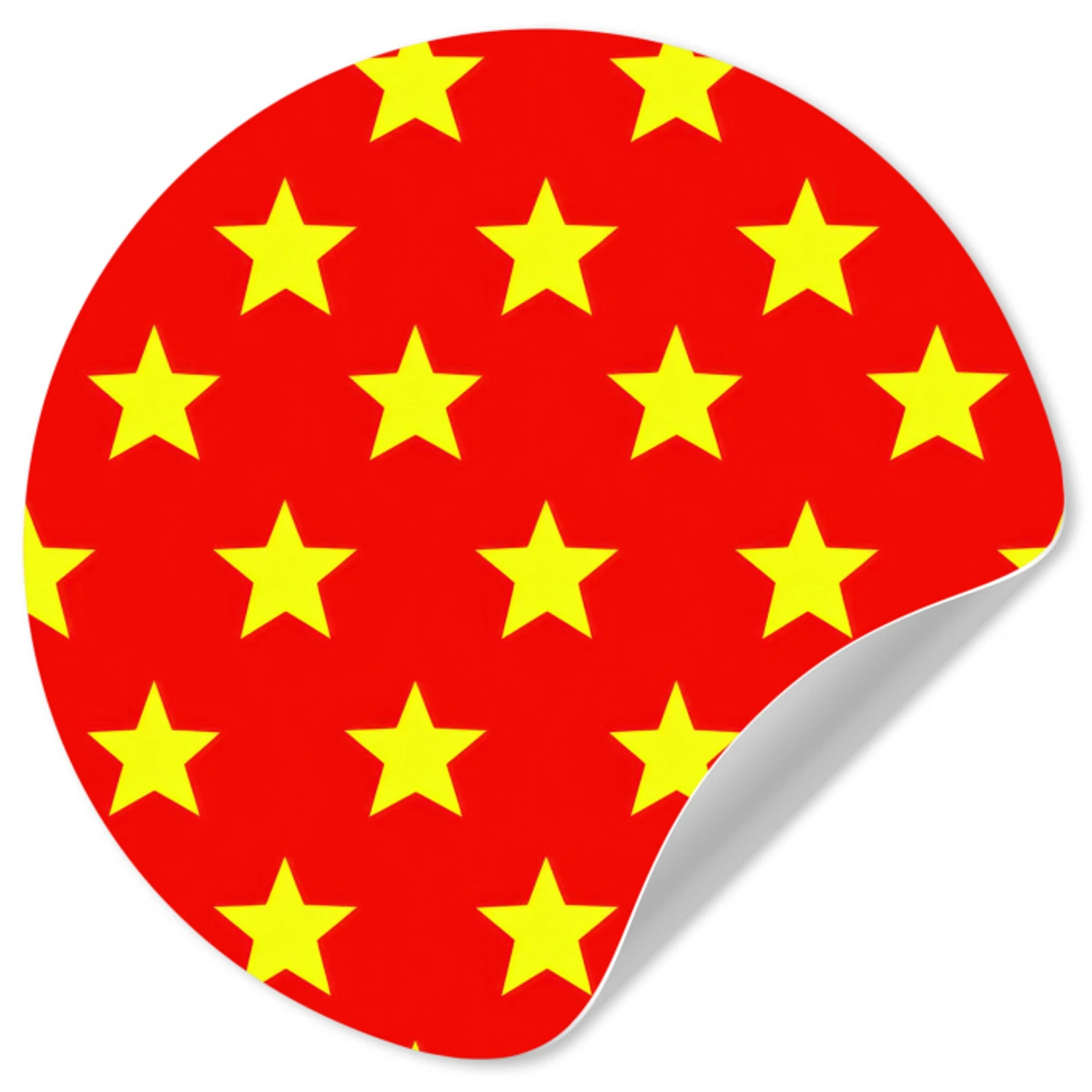 Ster - Patroon - Geel Wandcirkel behangsticker klein 186 -3d
