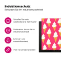 Softijs - Horentje - Roze Inductie beschermer vinyl 3mm klein 276 -zzzzzzz-lf-ups