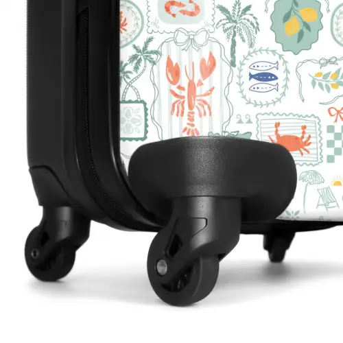 Zomerse illustraties groen NBS - Handbagage koffer - Kinderen Unisex middel -wiel