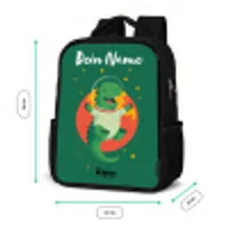 Dino - Planeet - Sterren - Groen Rugzak - Zwart middel -productfoto_formaten