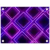 Gaming - Ruiten - Neon - Paars tuinposter los doek klein -3d