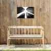 Gebouwen - Lucht - Zwart Tuinposter op houten frame 2 cm dik klein -sfeer4