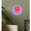 Smiley - Drip - Neon Wandcirkel kunststof plaat 5mm dik klein -sfeer3