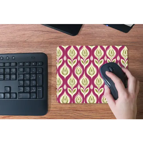 Retro - Floraal - Paars muismat rubber klein 262 -toetsenbord