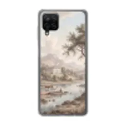 Landhuis - Rivier - Vee Telefoonhoesje Samsung Galaxy A12 klein -3d