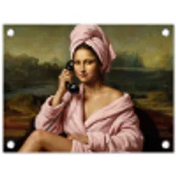 Mona - Klassiek - Roze tuinposter los doek klein -3d