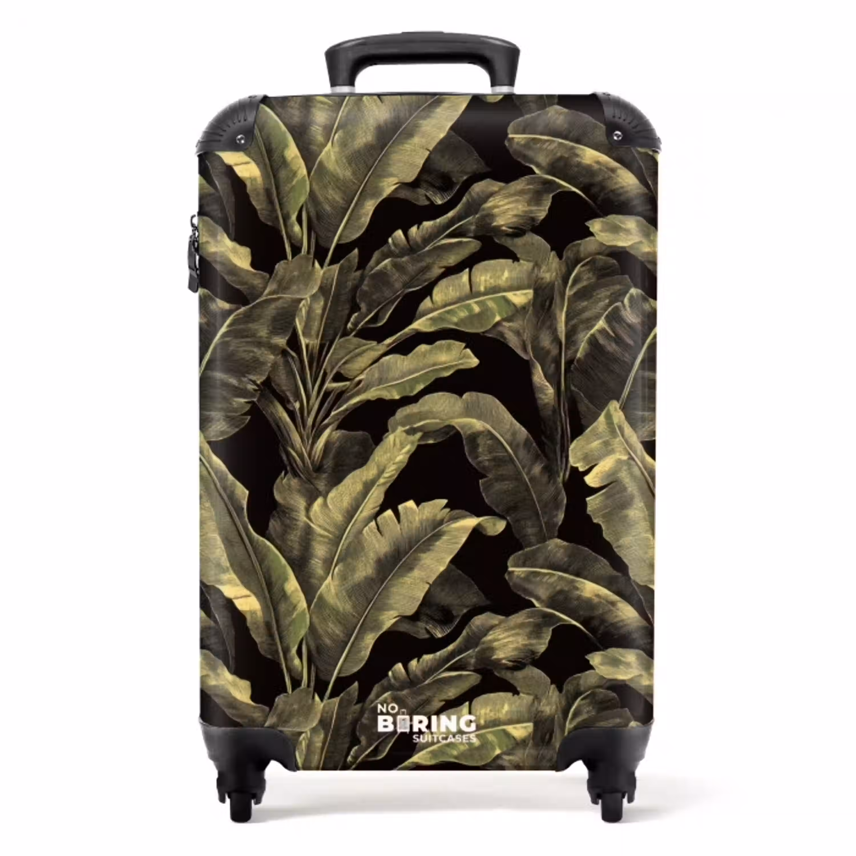 Botanisch - Bladeren - Groen NBS - Handbagage koffer - Volwassenen Unisex middel -productfoto_recht