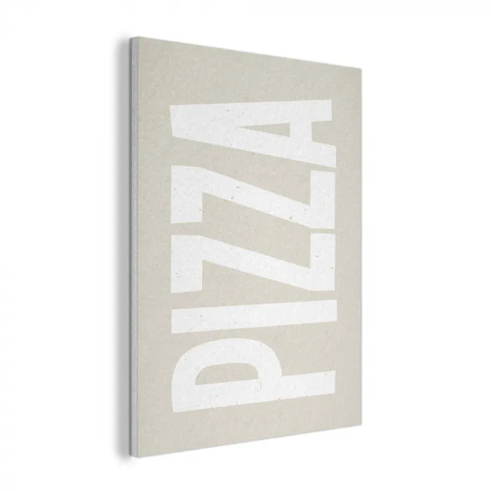 Pizza - Decoratie - Japandi - Wit PET vilt klein -3d