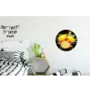 Citroen - Graffiti - Kleurrijk - Verf - Modern Wandcirkel aluminium klein -kinderkamer