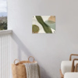 Abstract - Vormen - Modern - Kunst - Groen - Bruin tuinposter los doek klein -sfeer8