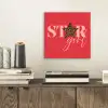 Star girl - Rood - Panter - Ster aluminium wit klein -sfeer1