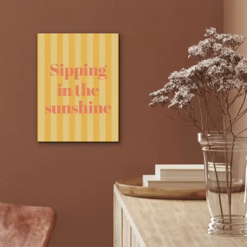 Gestreept - Geel - Sunshine - Letters PET vilt klein -sfeer4