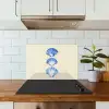Schelpen - Blauw - Beige keuken achterwand spatscherm klein -sfeer2