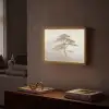 Boom - Oosterse stijl - Landschap Light Box met batterij (Wandlamp) middel -sfeer1