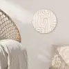 Decoratief - Labyrint - Beige Wandcirkel kunststof plaat 5mm dik klein -sfeer5