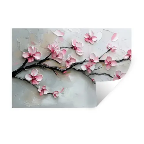 Bloesem - Kunstzinnig - Roze - Sakura Muursticker klein -3d