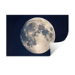 Ruimte - Maan - Kosmos Muursticker klein -3d