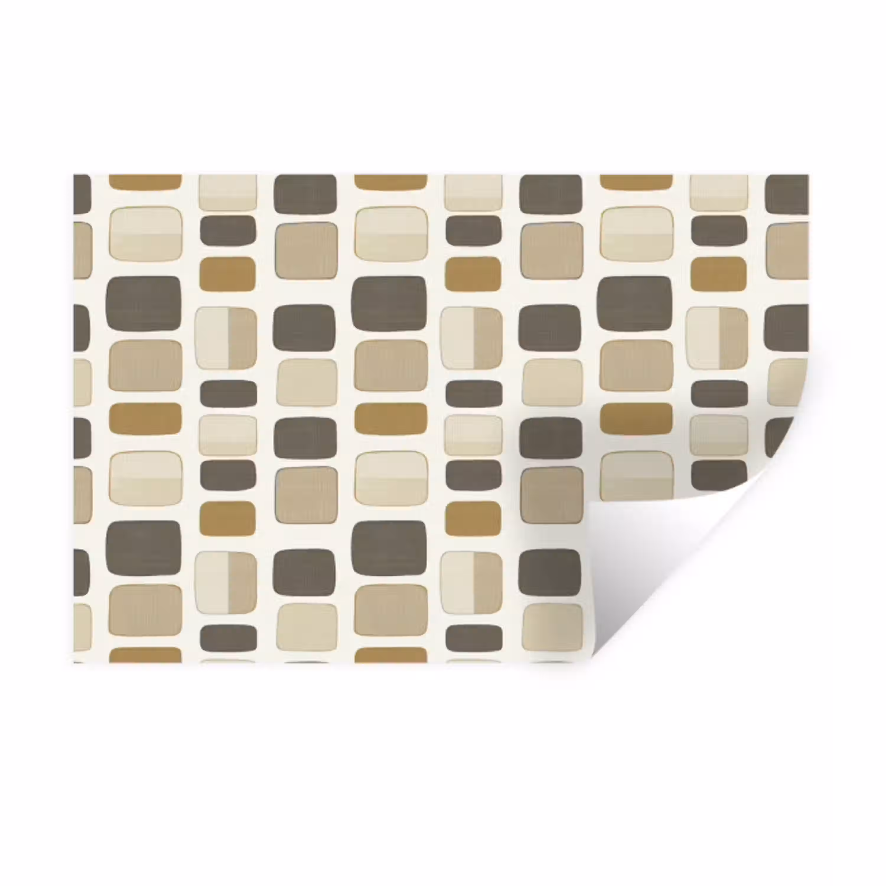 Blokken - Vintage - Grijs Muursticker klein 286 -3d