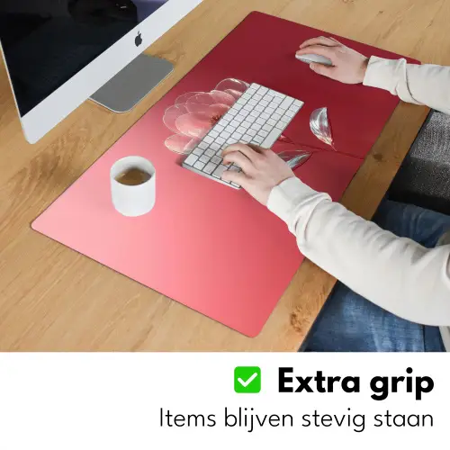 Sierlijk - Bloem - Roze - Glazen Muismat XXL klein -sfeer3