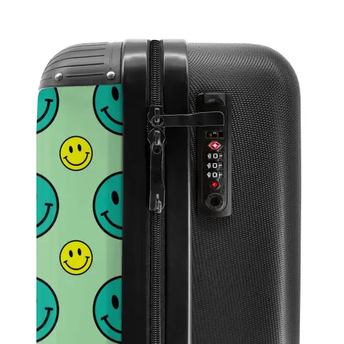 All smiles groen NBS - Handbagage koffer - Unisex middel -slot