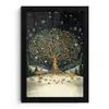 Feestboom - Winterhemel - Kleurrijk fotolijst zwart zonder passe partout klein -3d