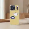 Theepot - Kopje - Beige - Illustratie Telefoonhoesje iPhone 17 Pro klein -sfeer2