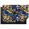 Zomer - Vlinder - Marineblauw - Blauw Inductie beschermer vinyl 3mm klein 276 -3d